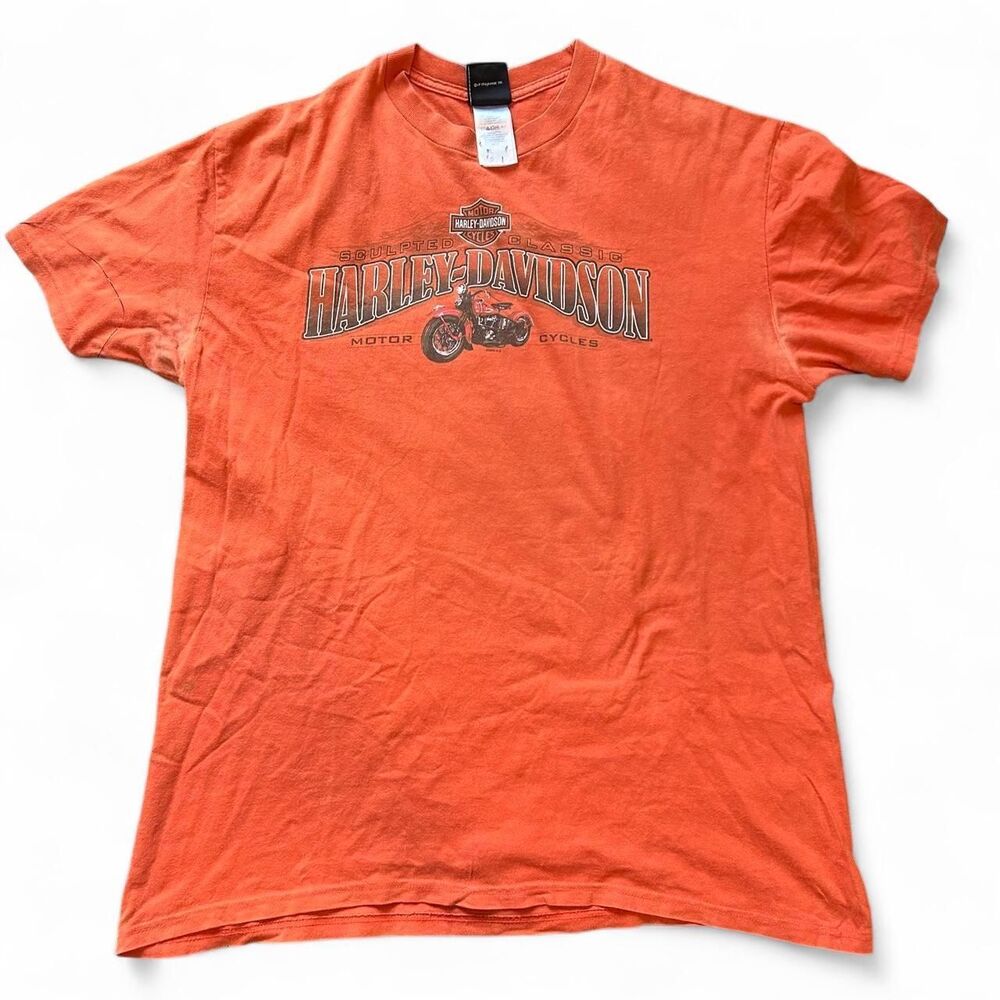Harley-davidson Men's Orange T-shirt